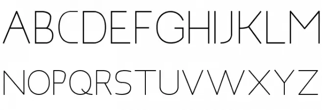 Bakersfield Light 字体 大写