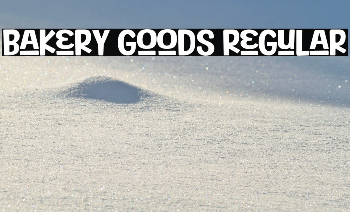 Bakery Goods Regular Example 1