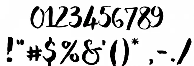 Bakery Font OTHER CHARS