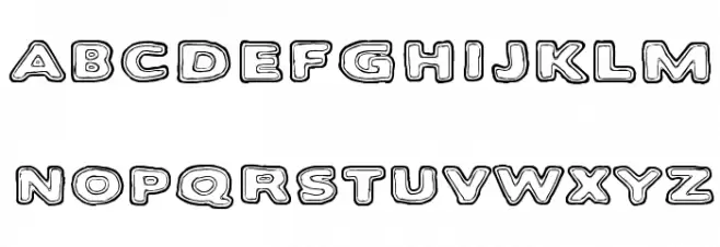 Bakesaurus Schriftart Kleinbuchstaben
