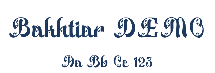 Bakhtiar DEMO Font Preview