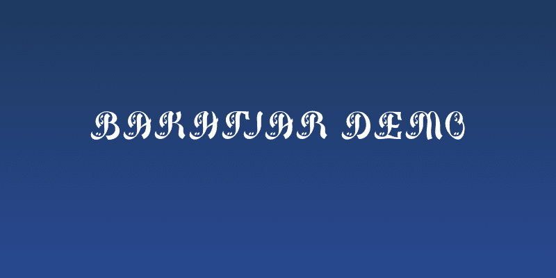 Bakhtiar DEMO Social Header
