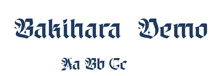 Bakihara-Demo Font Preview