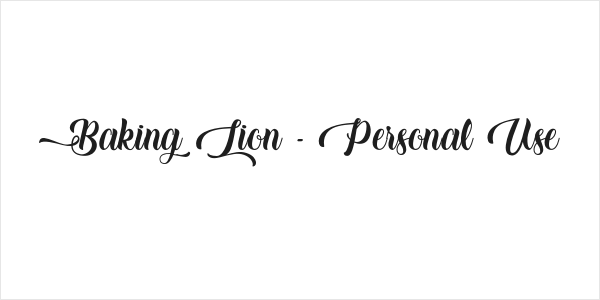 Baking Lion - Personal Use Logo