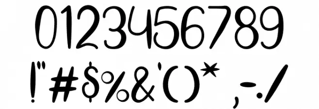 Baking Pastry Font OTHER CHARS