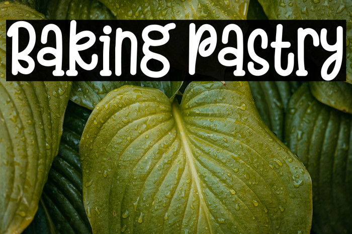 Baking Pastry Example 1