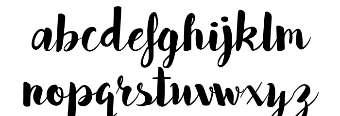 Bakiya Font LOWERCASE