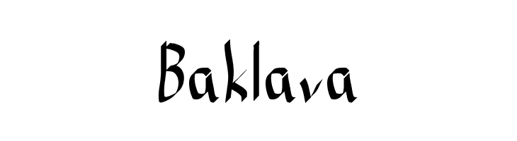 Baklava  免费字体下载