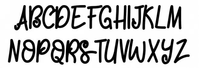 Bakpia Font UPPERCASE