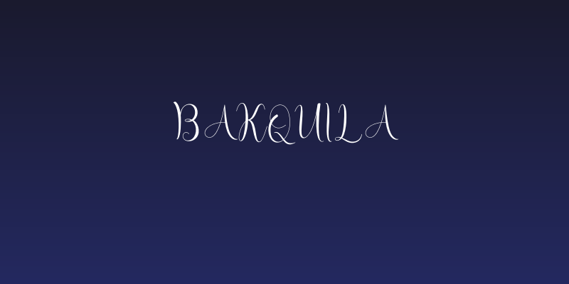 Bakquila Social Header
