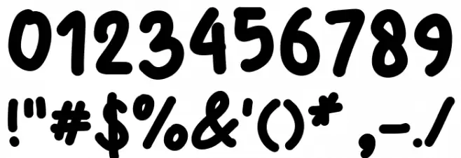 Bakso Daging Font OTHER CHARS