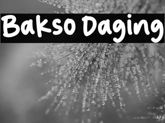 Bakso Daging Font examples