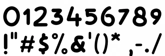 Bakso Gerobak フォント その他の文字