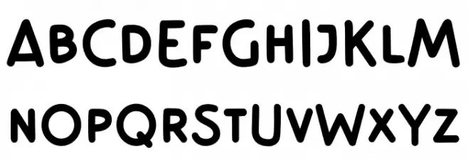 Bakso Gerobak フォント 大文字