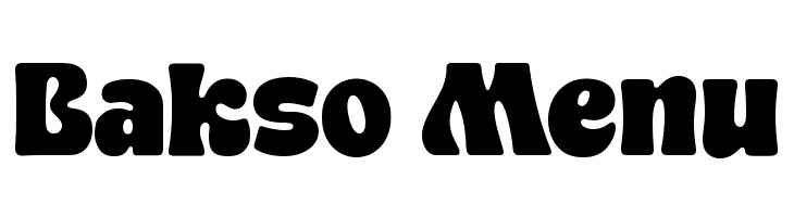 Bakso Menu  Free Fonts Download