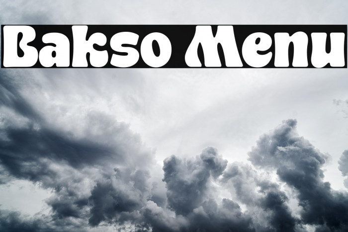 Bakso Menu Font examples