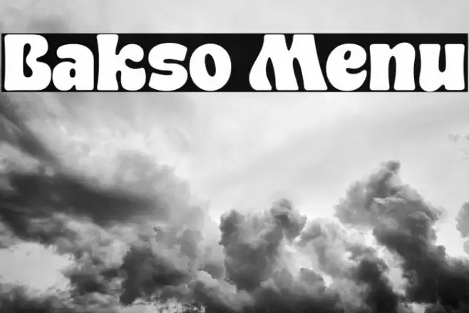 Bakso Menu Шрифта examples
