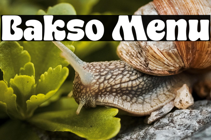 Bakso Menu Font examples