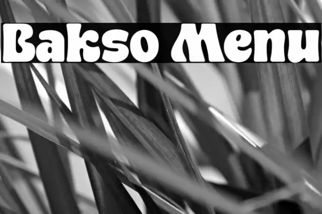 Bakso Menu Шрифта examples
