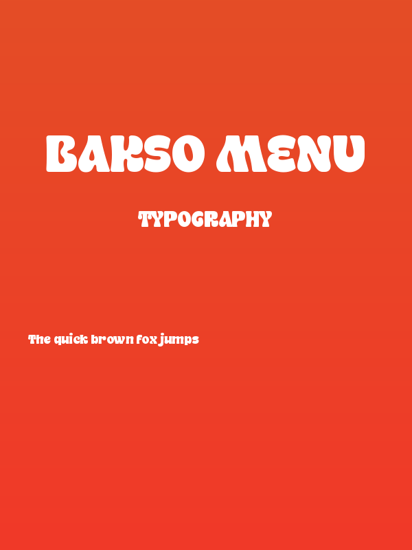 Bakso Menu Poster
