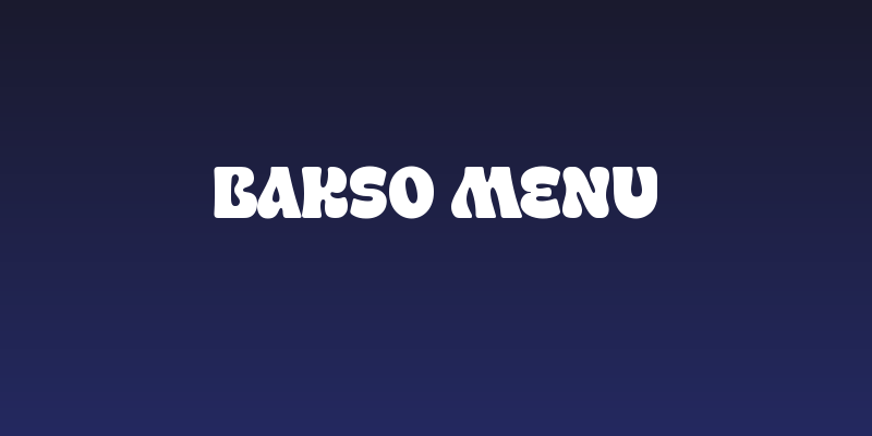 Bakso Menu Social Header