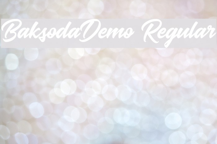 BaksodaDemo Regular Font examples