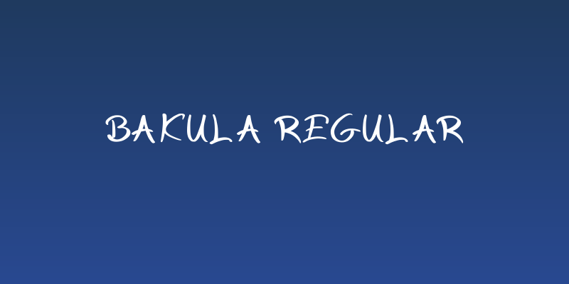 Bakula Regular Social Header