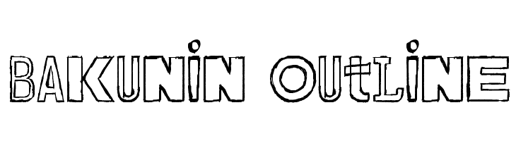 Bakunin Outline  font caratteri gratis