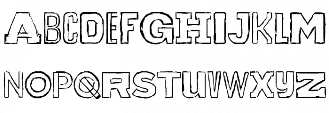 Bakunin Outline Font Litere mari