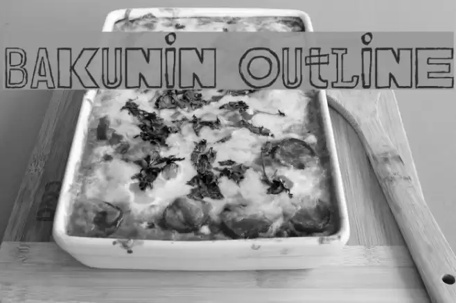 Bakunin Outline Font examples