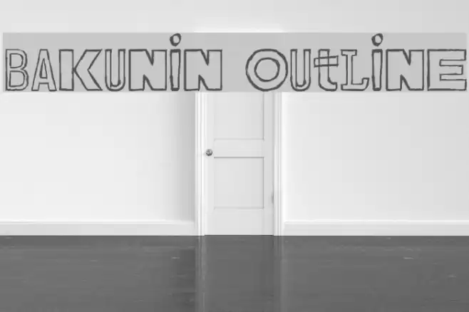 Bakunin Outline Font examples