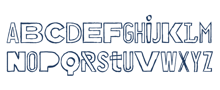 Bakunin Outline Lowercase