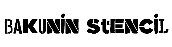Bakunin Stencil  font caratteri gratis
