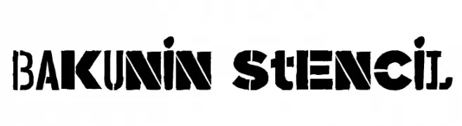 Bakunin Stencil  font caratteri gratis
