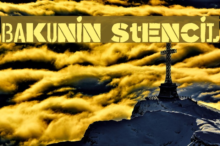 Bakunin Stencil Font examples