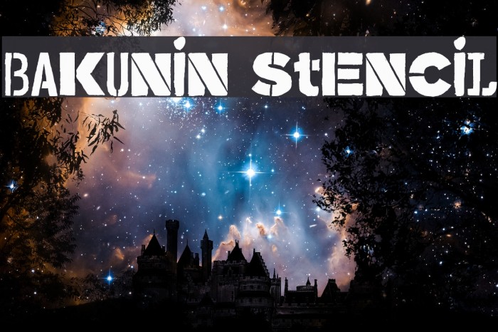 Bakunin Stencil Font examples