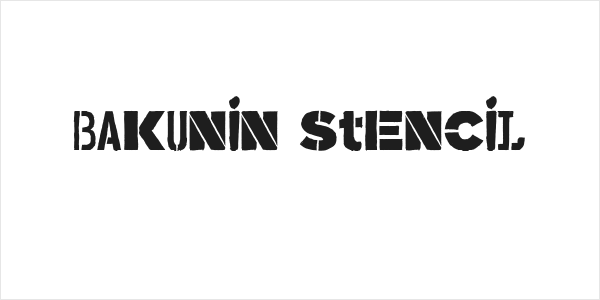 Bakunin Stencil Logo
