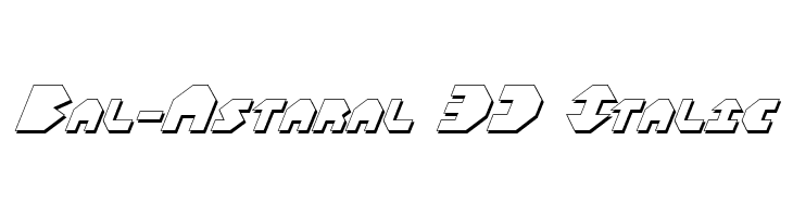 Bal-Astaral 3D Italic  baixar fontes gratis