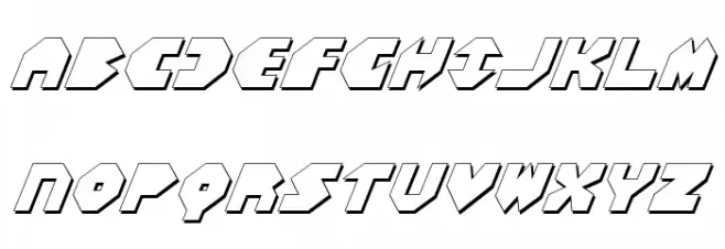 Bal-Astaral 3D Italic Fonte MAIÚSCULAS