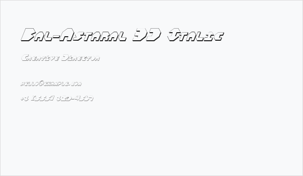 Bal-Astaral 3D Italic Business Card