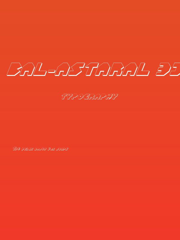 Bal-Astaral 3D Italic Poster