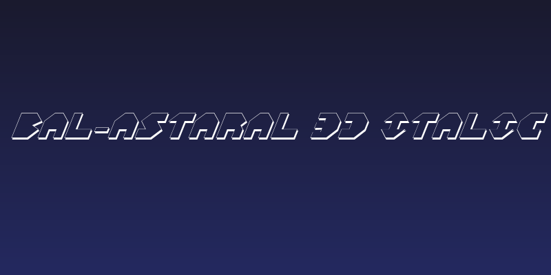 Bal-Astaral 3D Italic Social Header