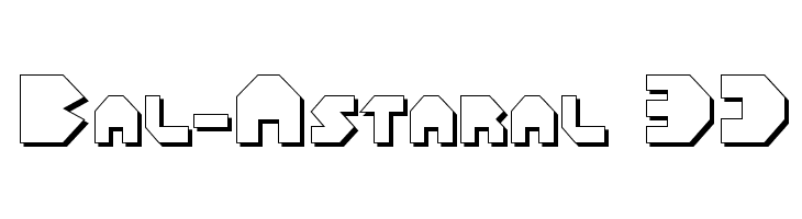 Bal-Astaral 3D  フリーフォントのダウンロード