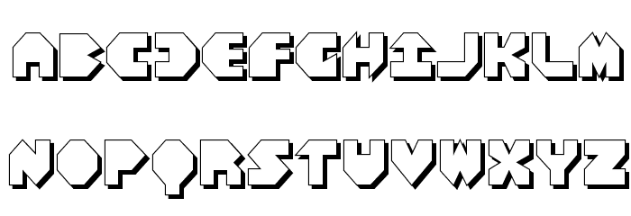 Bal-Astaral 3D Font LOWERCASE