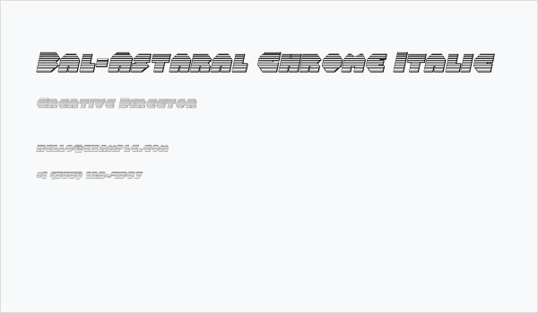 Bal-Astaral Chrome Italic Business Card