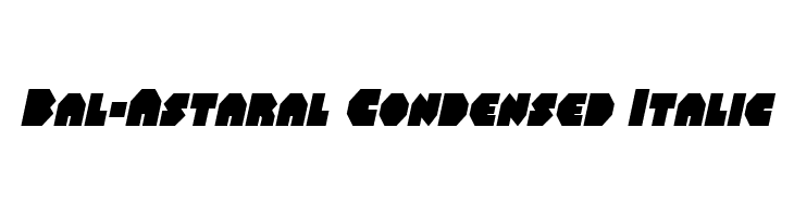 Bal-Astaral Condensed Italic  免费字体下载