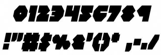 Bal-Astaral Condensed Italic Шрифта ДРУГИЕ символов