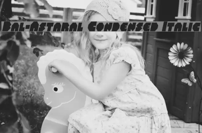 Bal-Astaral Condensed Italic Шрифта examples