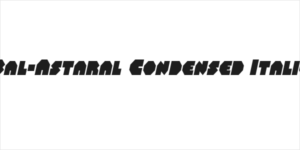 Bal-Astaral Condensed Italic Logo