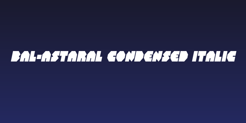 Bal-Astaral Condensed Italic Social Header